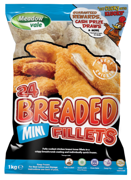 Meadow Vale 40g Breaded Chicken Mini Fillets [2kg]